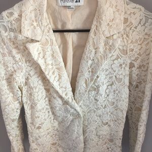 F21 lace blazer
